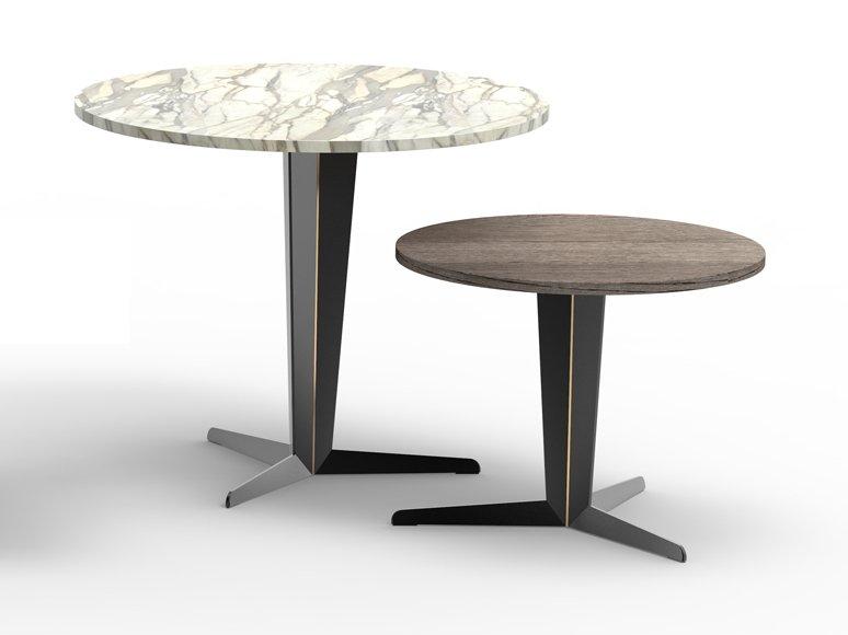 ATTICO Round side table with 3-star base