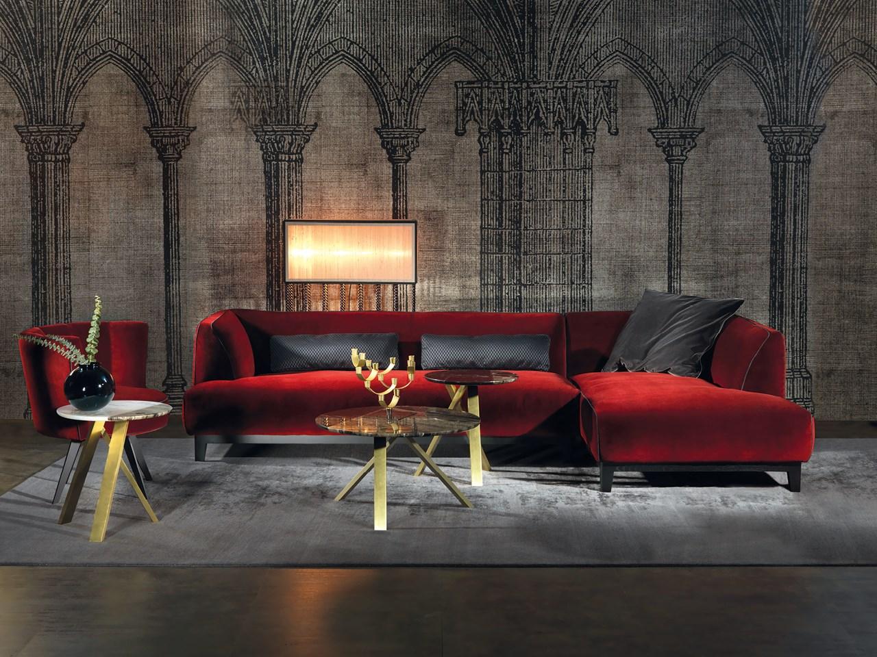 GREG Sectional velvet sofa