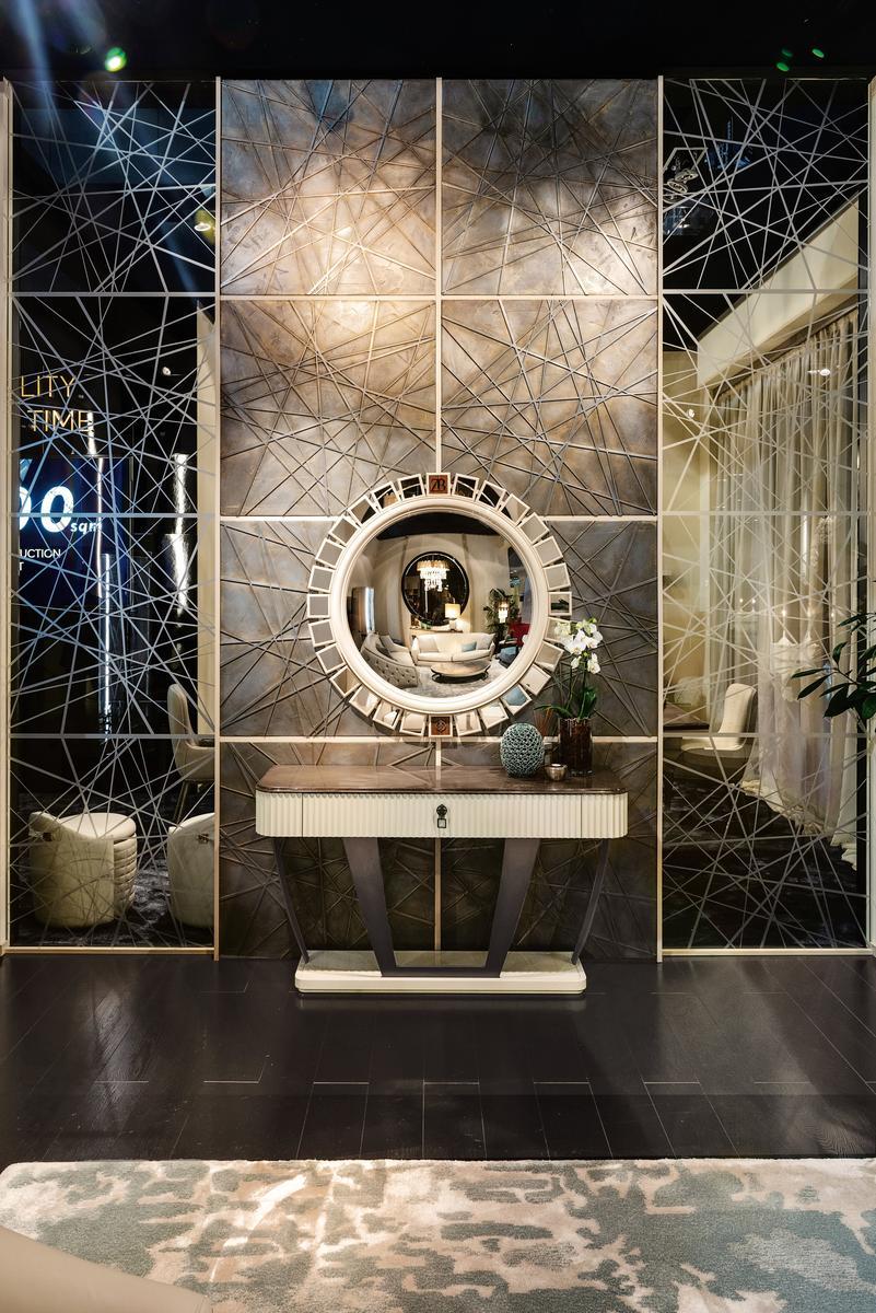 CONSTANCE Round framed wall-mounted mirror