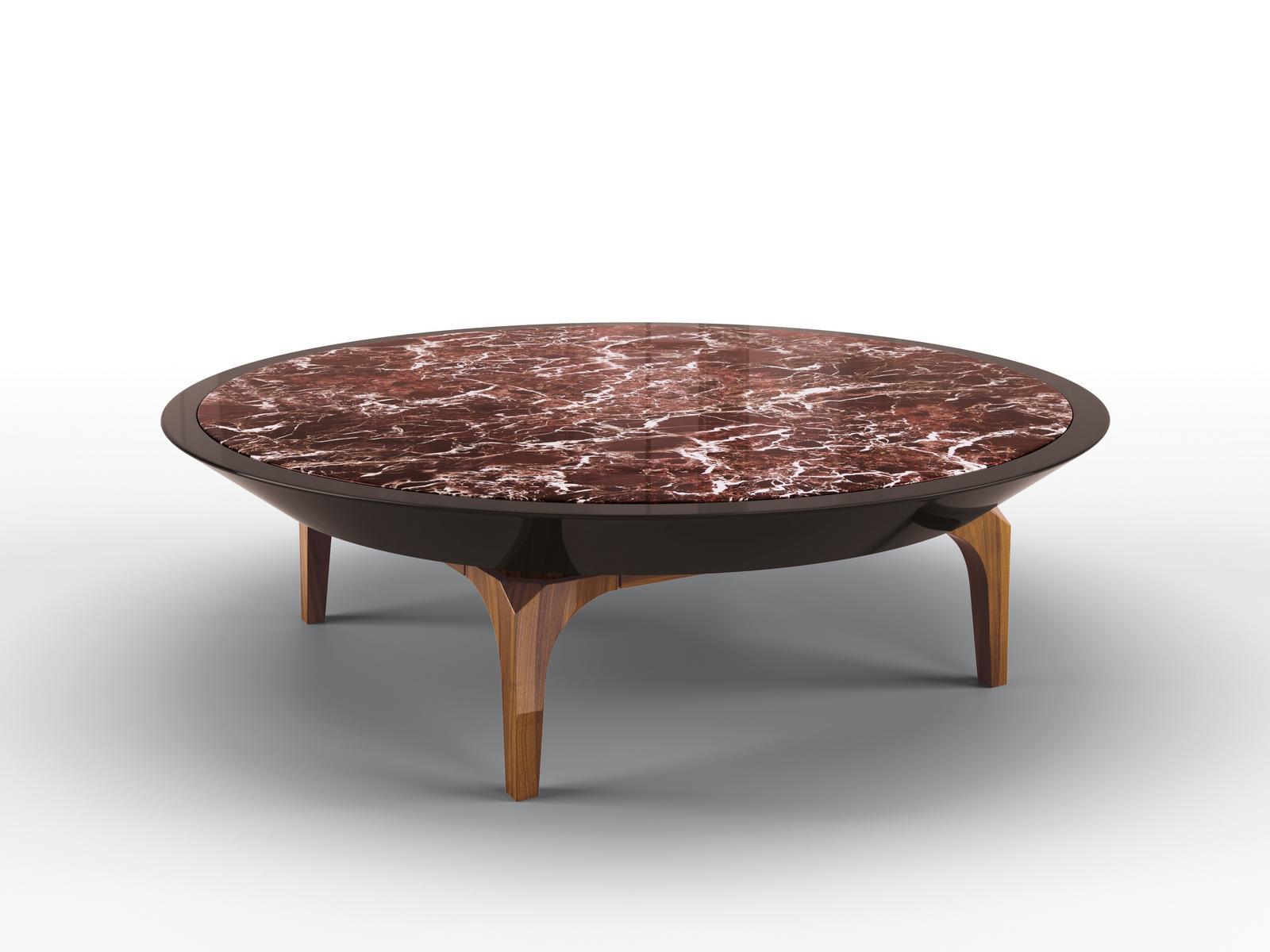 EXPERIA Round Rojo Levanto marble coffee table