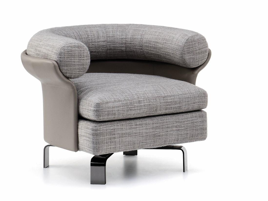 MATTIA Swivel armchair with armrests