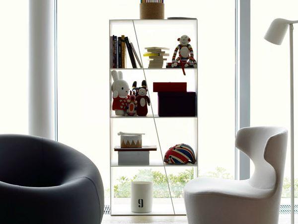 SHELF Open double-sided Corian® bookcase