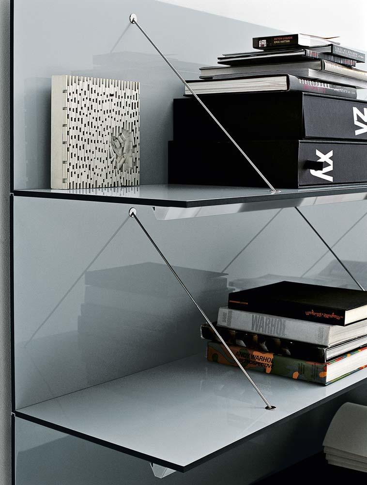 PAB Wall-mounted sectional floating bookcase