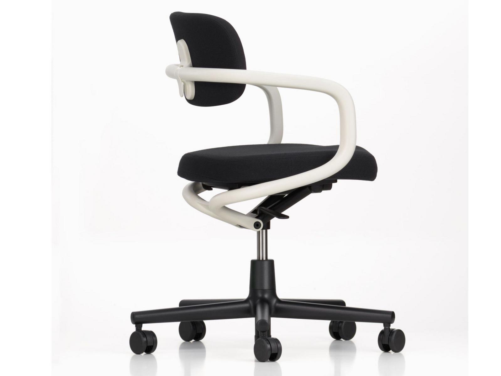 ALLSTAR Height-adjustable fabric office chair with armrests