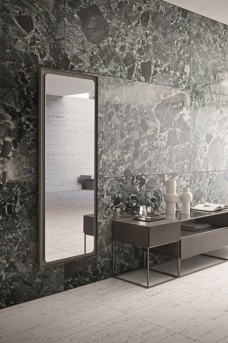 GLARE Rectangular framed wall-mounted mirror