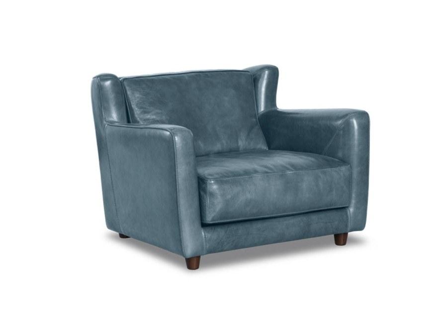 BERGÈRE LONGE Tanned leather armchair with armrests