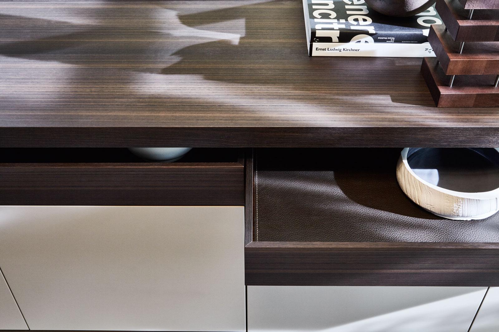 QUINTEN Wooden highboard with drawers