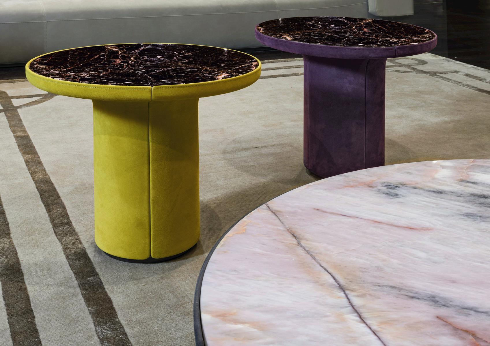 RE Round stone coffee table