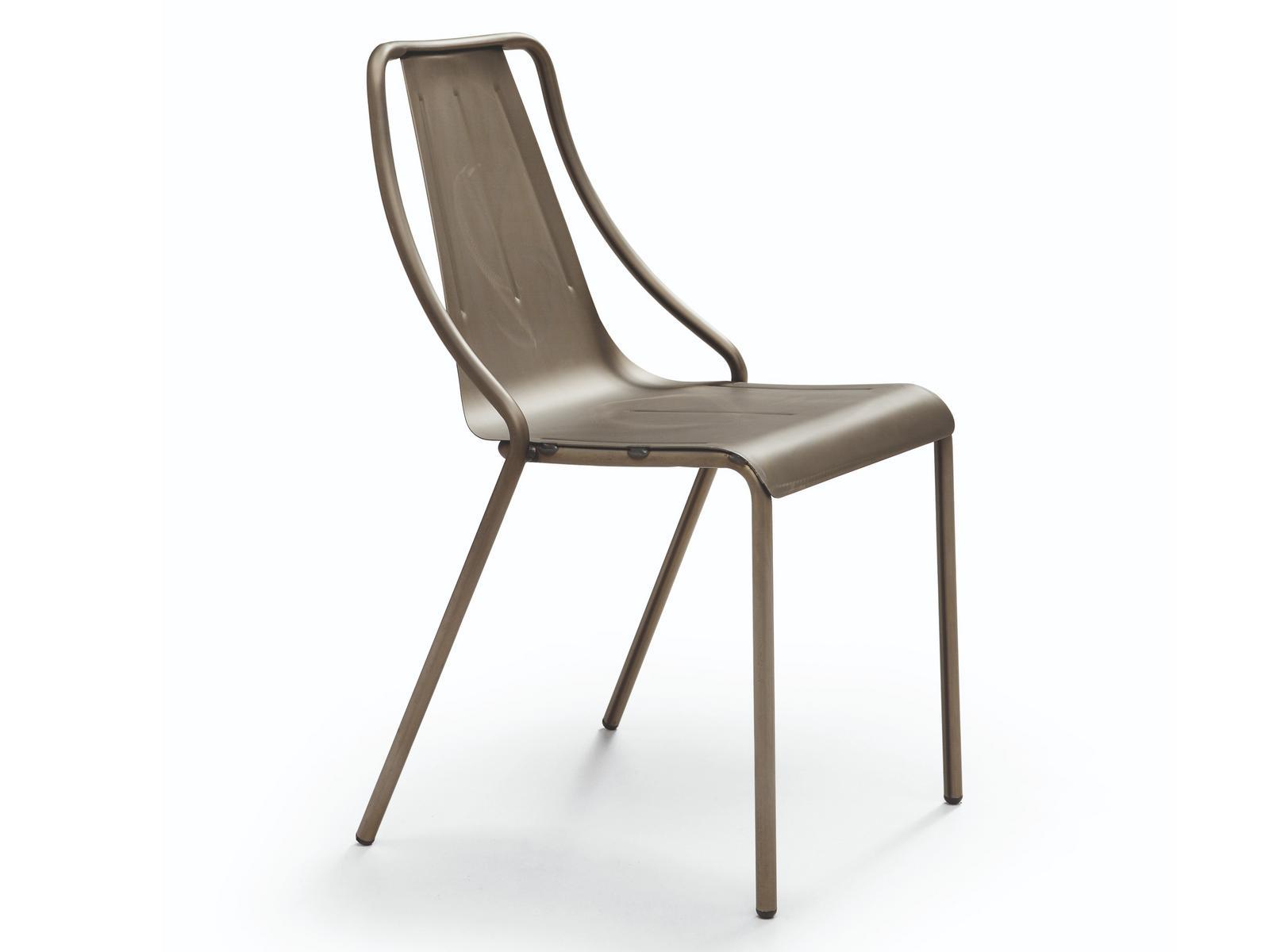 OLA S IN Stackable steel garden chair