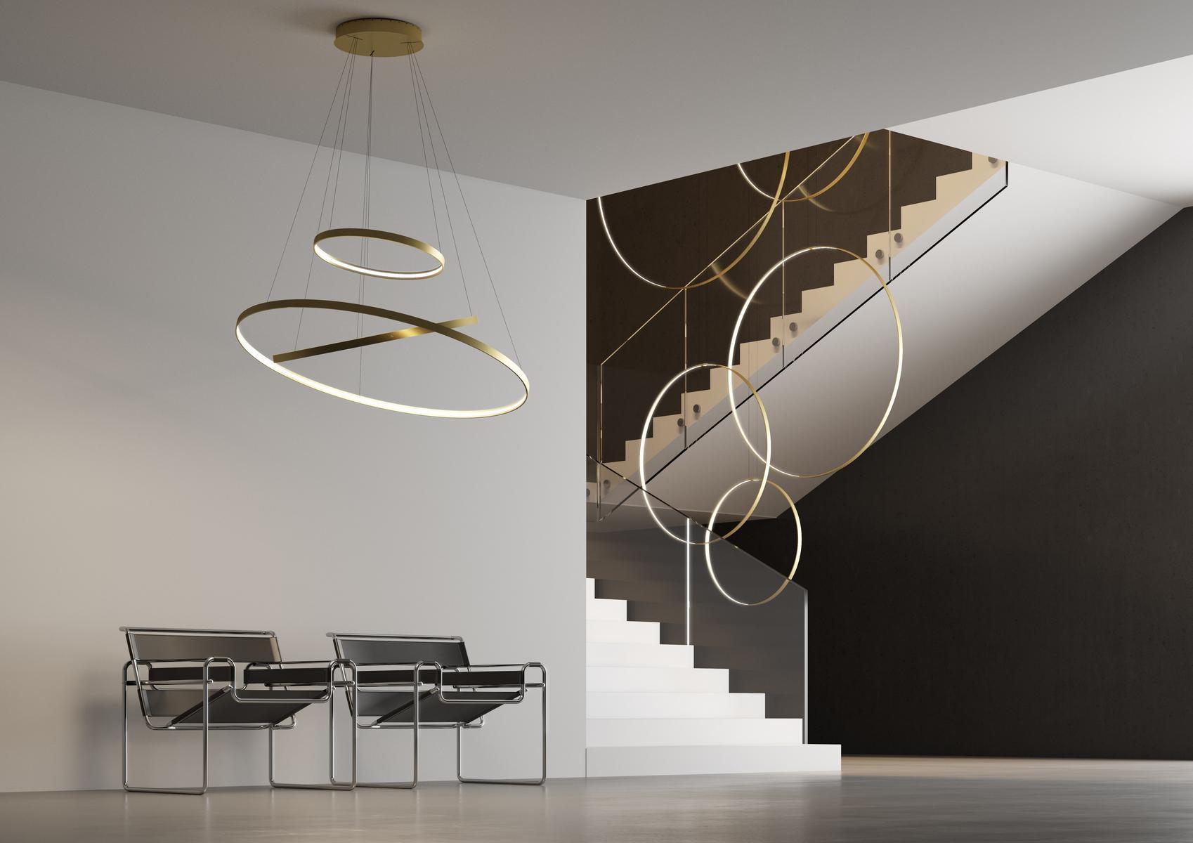 RINGS ORIZZONTALE LED aluminium pendant lamp