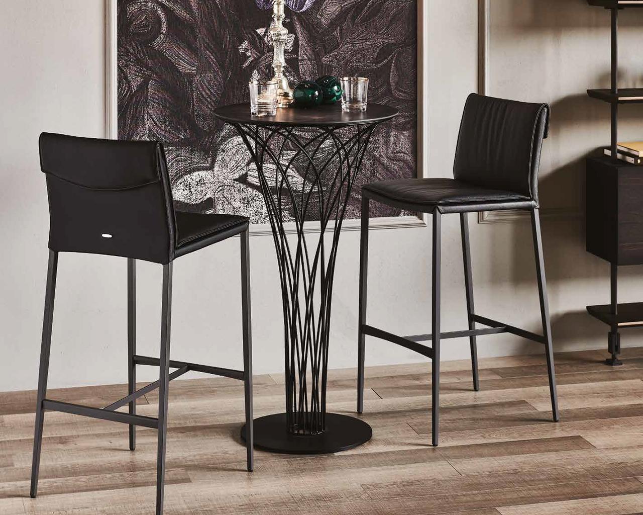 ISABEL ML Leather bar chair