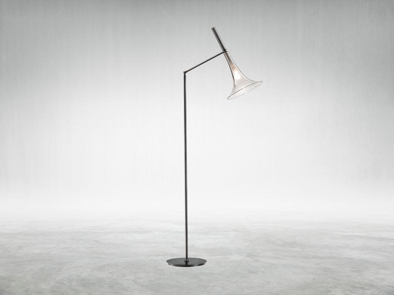 BAFFO 7026/P LED adjustable blown glass floor lamp