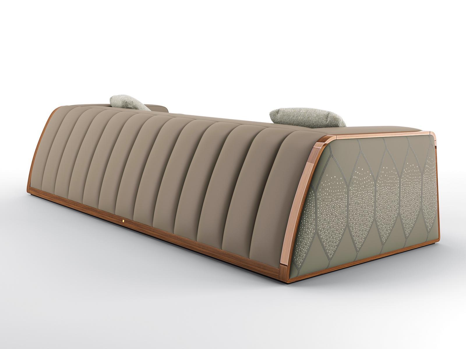 VERTIGO 4 seater leather sofa