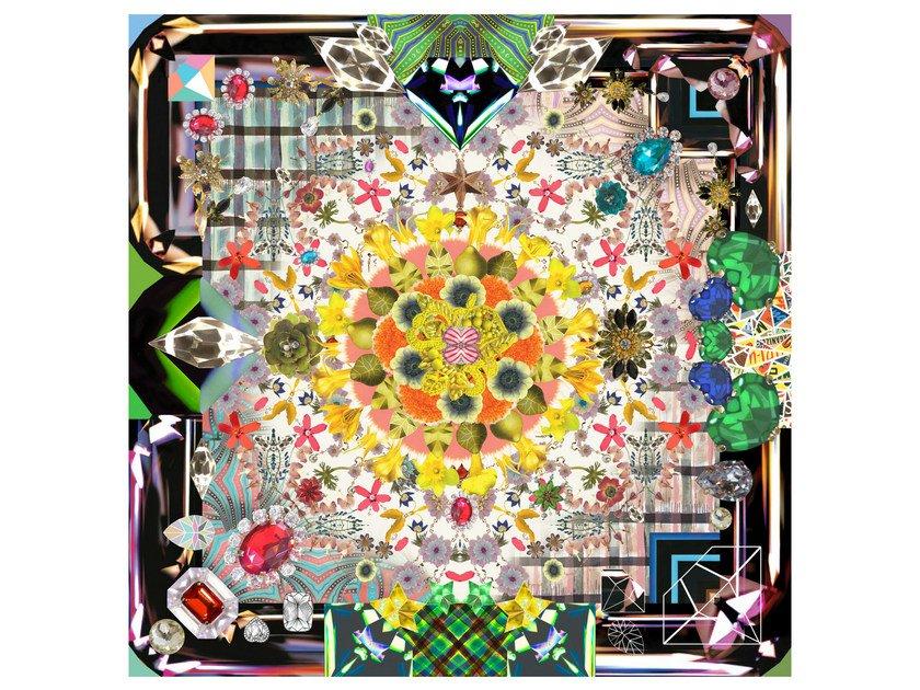 JEWELS GARDEN Patterned square rug