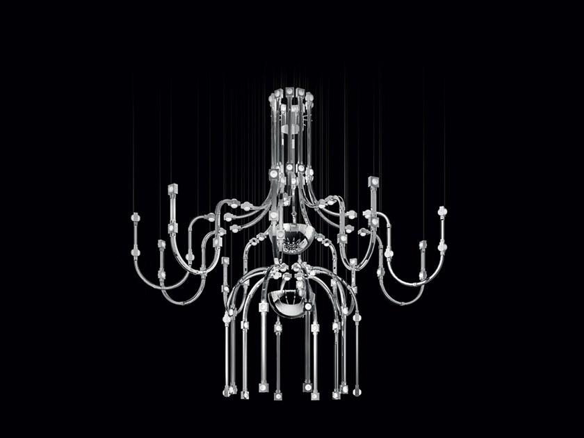 RAQAM Q1 LED metal chandelier with crystals
