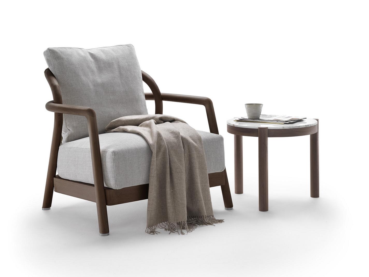 ALISON Fabric armchair with armrests