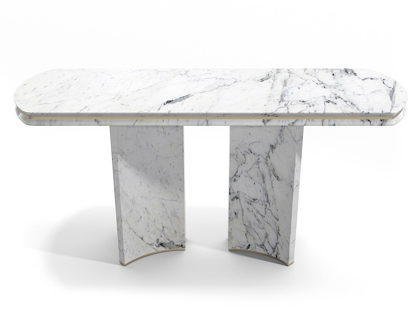 ERCOLE Rectangular marble console table