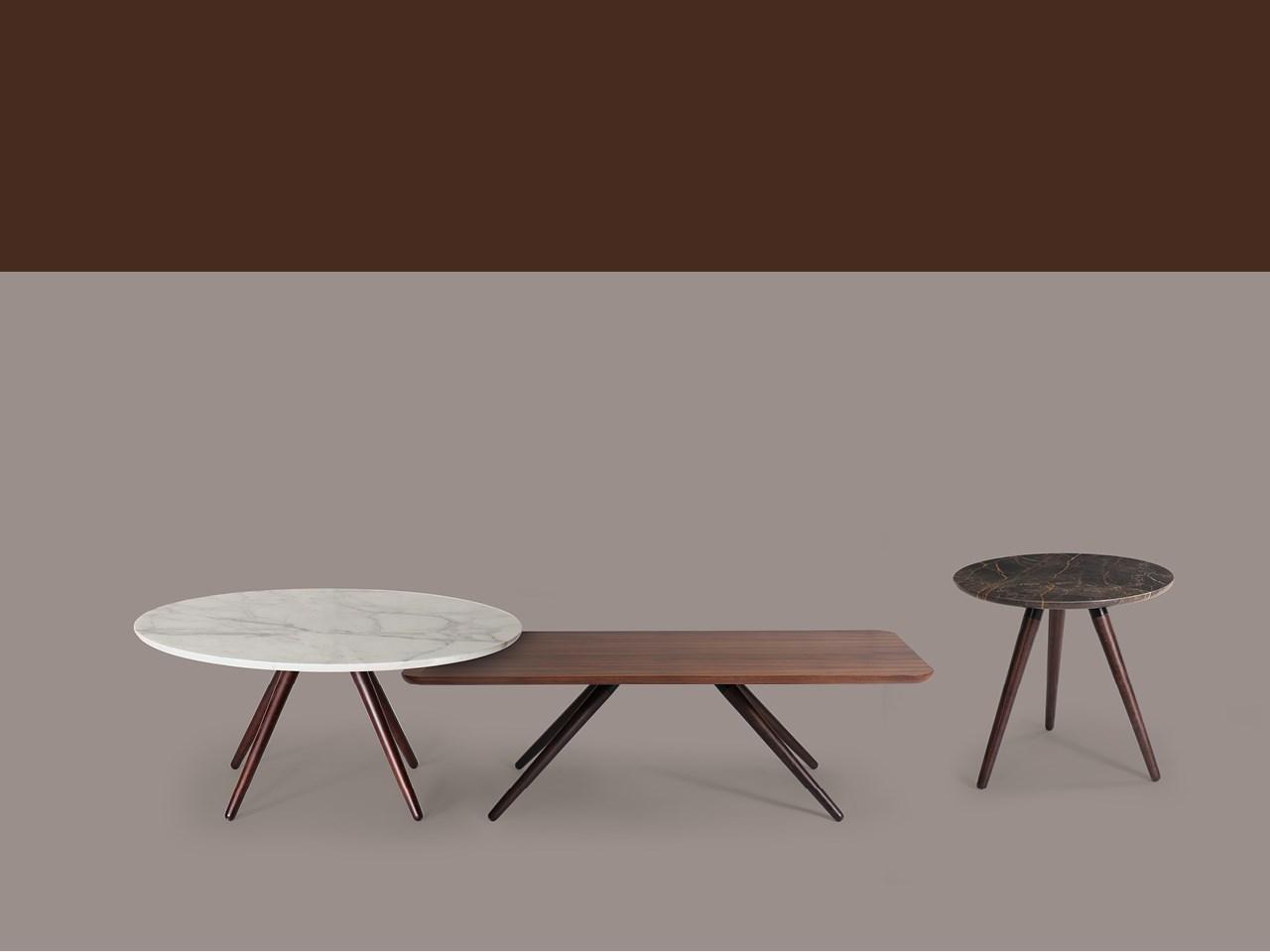 LIGHT Round marble coffee table