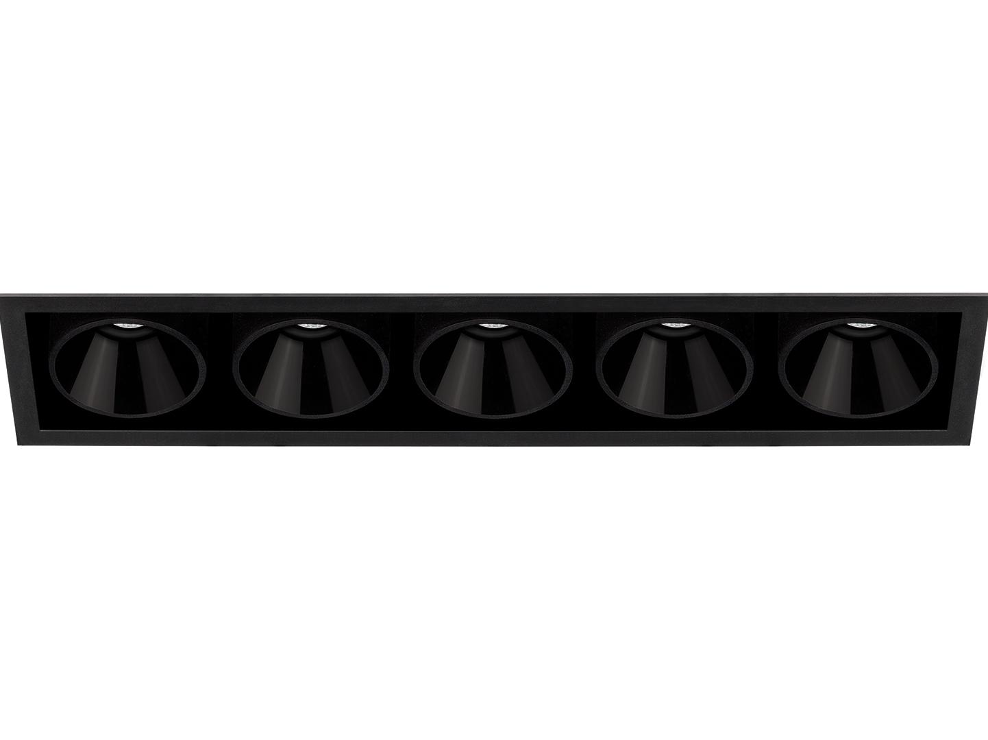 BLACK FOSTER RECESSED 5 LED recessed multiple aluminium spotlight