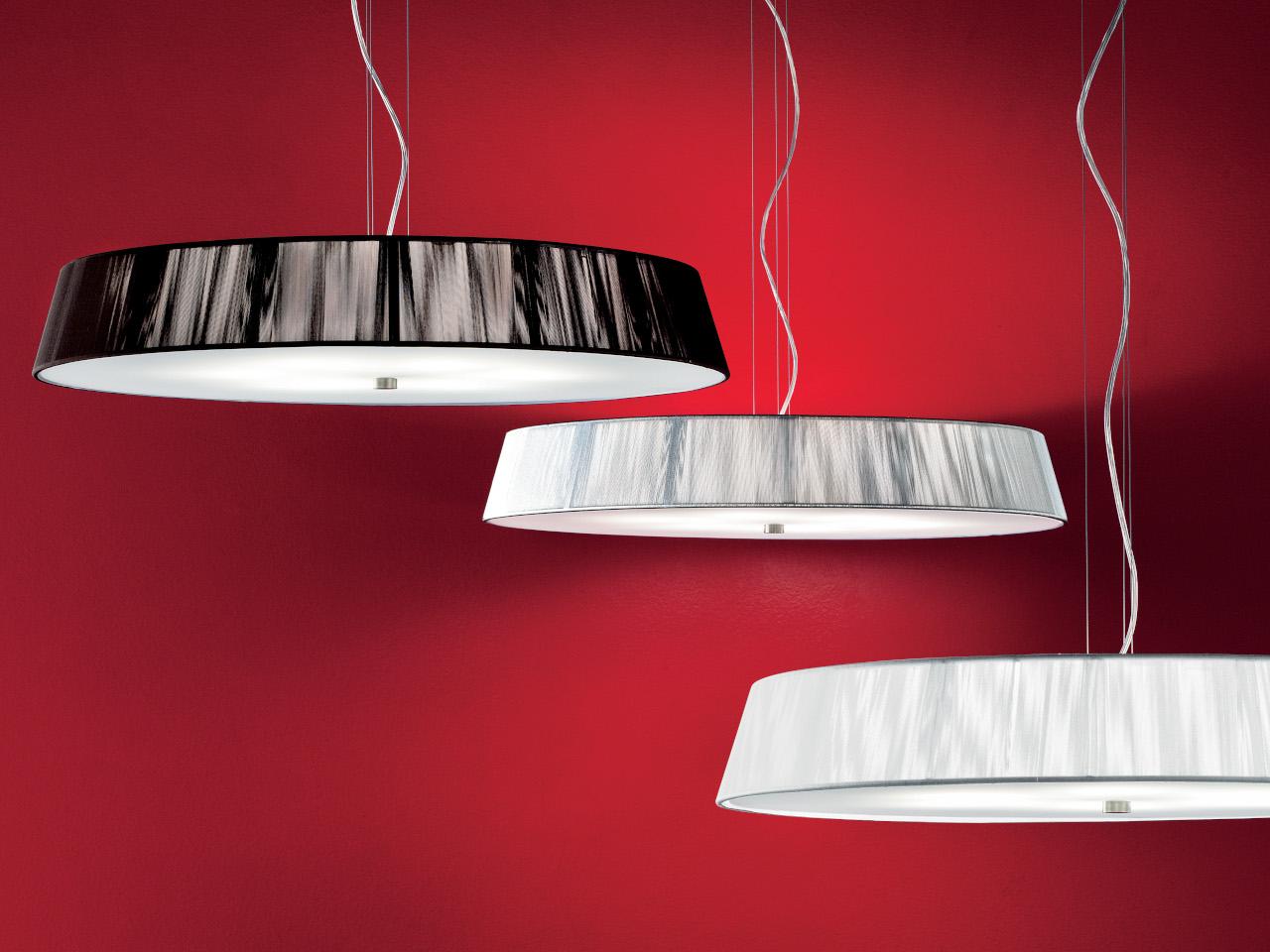 LILITH S70 LED fabric pendant lamp