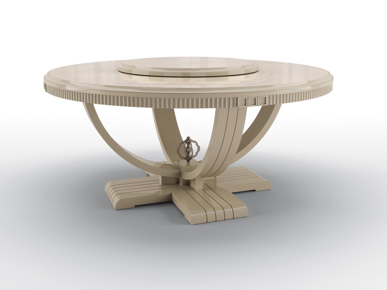 METROPOLIS Round walnut table
