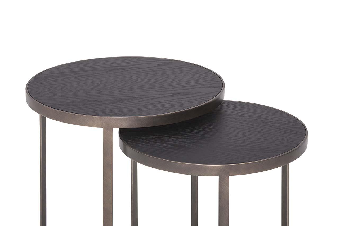 HAMMER Round wooden high side table