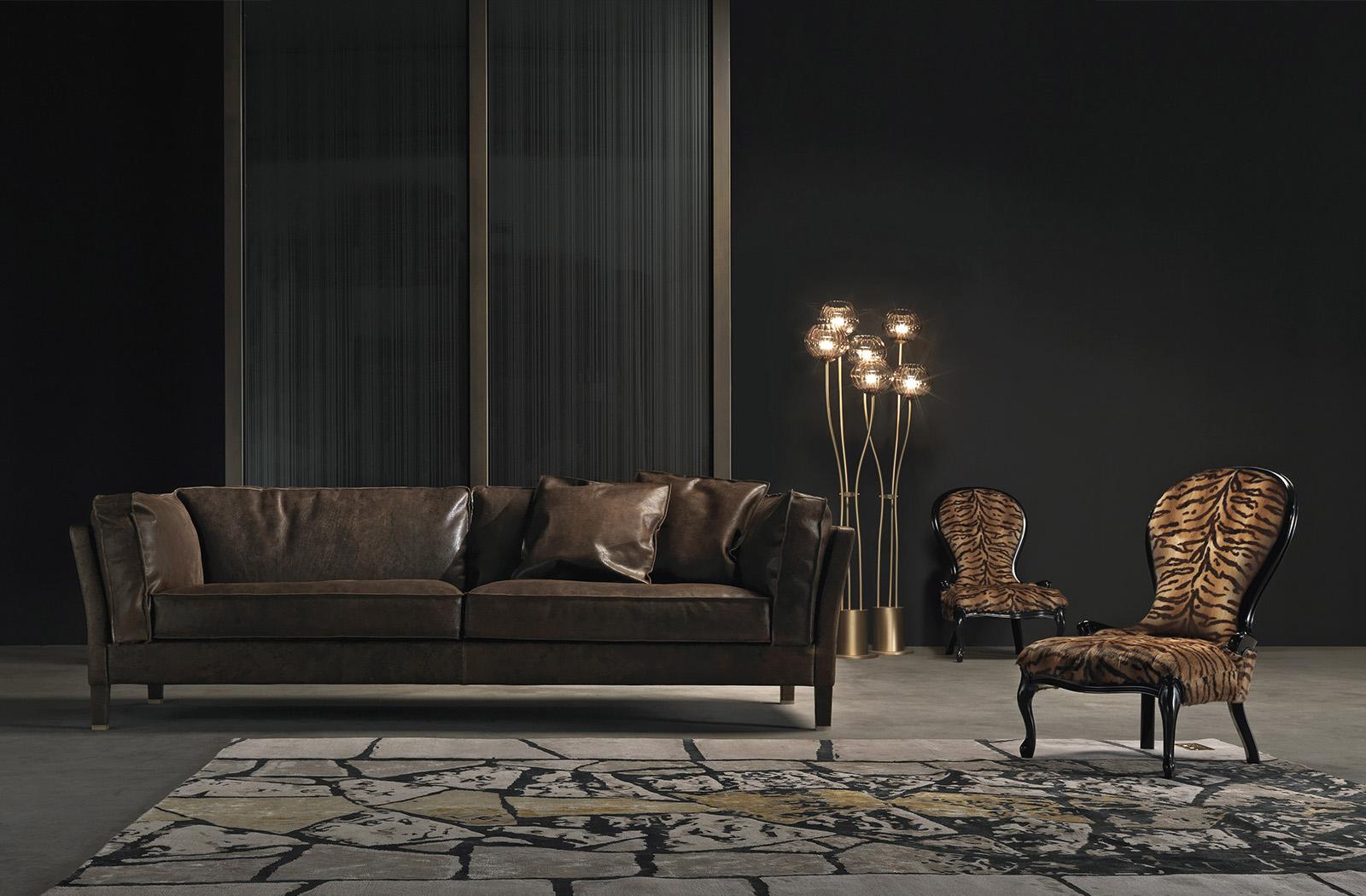 LOFT 3 seater leather sofa