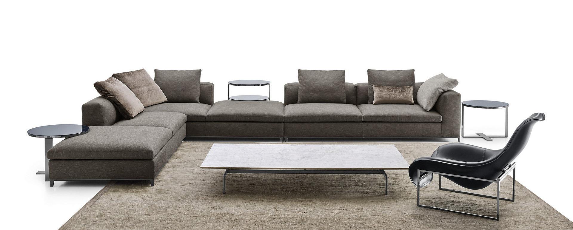 MICHEL CLUB Corner sectional fabric sofa