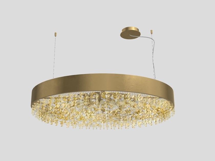 OLÁ S12 120 LED metal pendant lamp with crystals