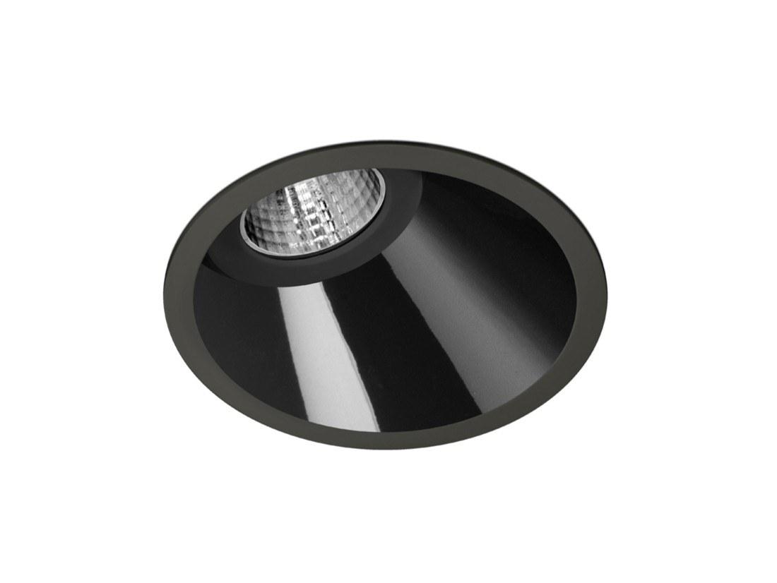 SHOT LIGHT M ASYMMETRIC LED round recessed aluminium spotlight