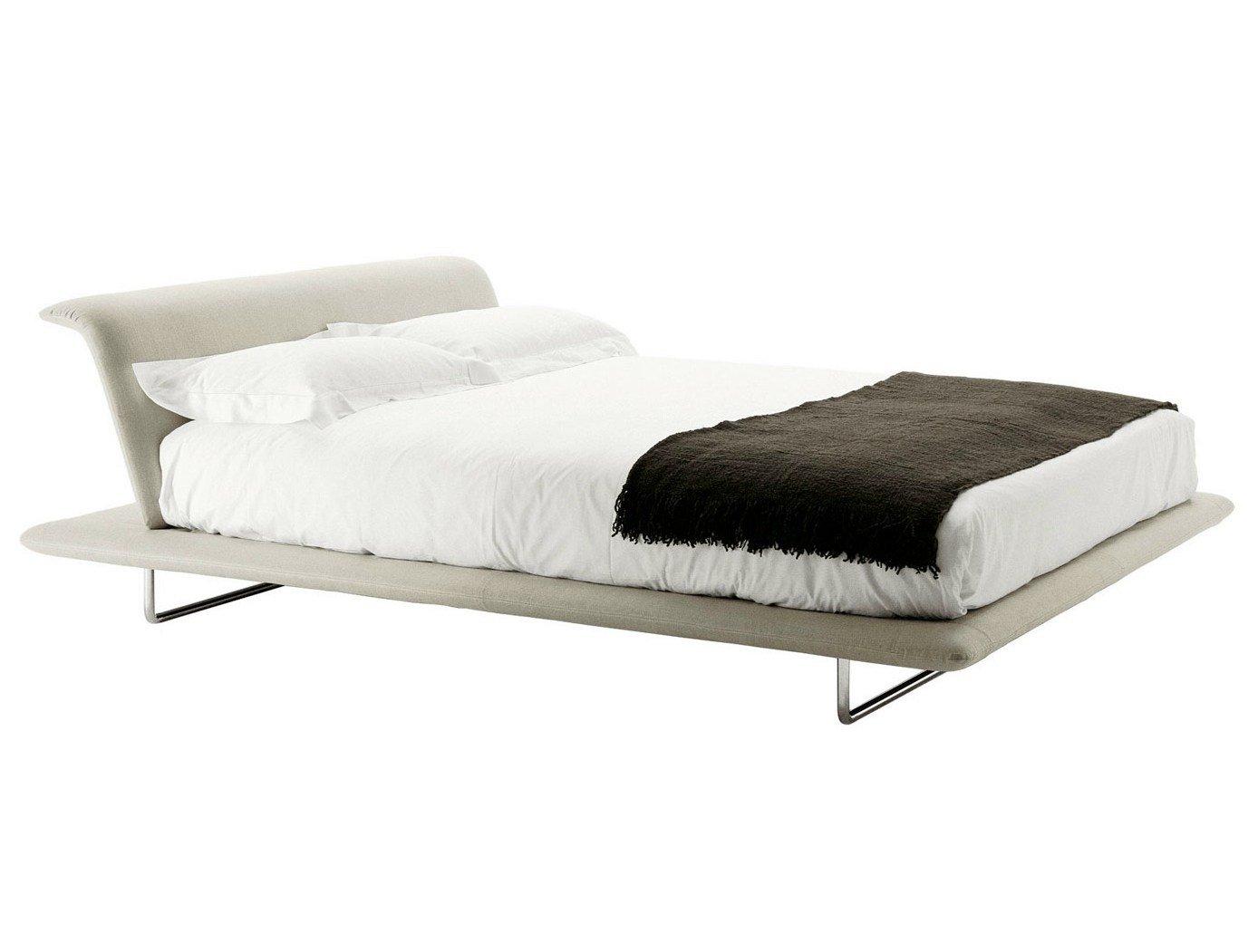SIENA Fabric double bed with upholstered headboard