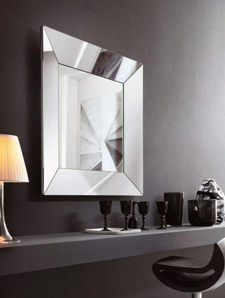TRAPEZIO Square framed mirror