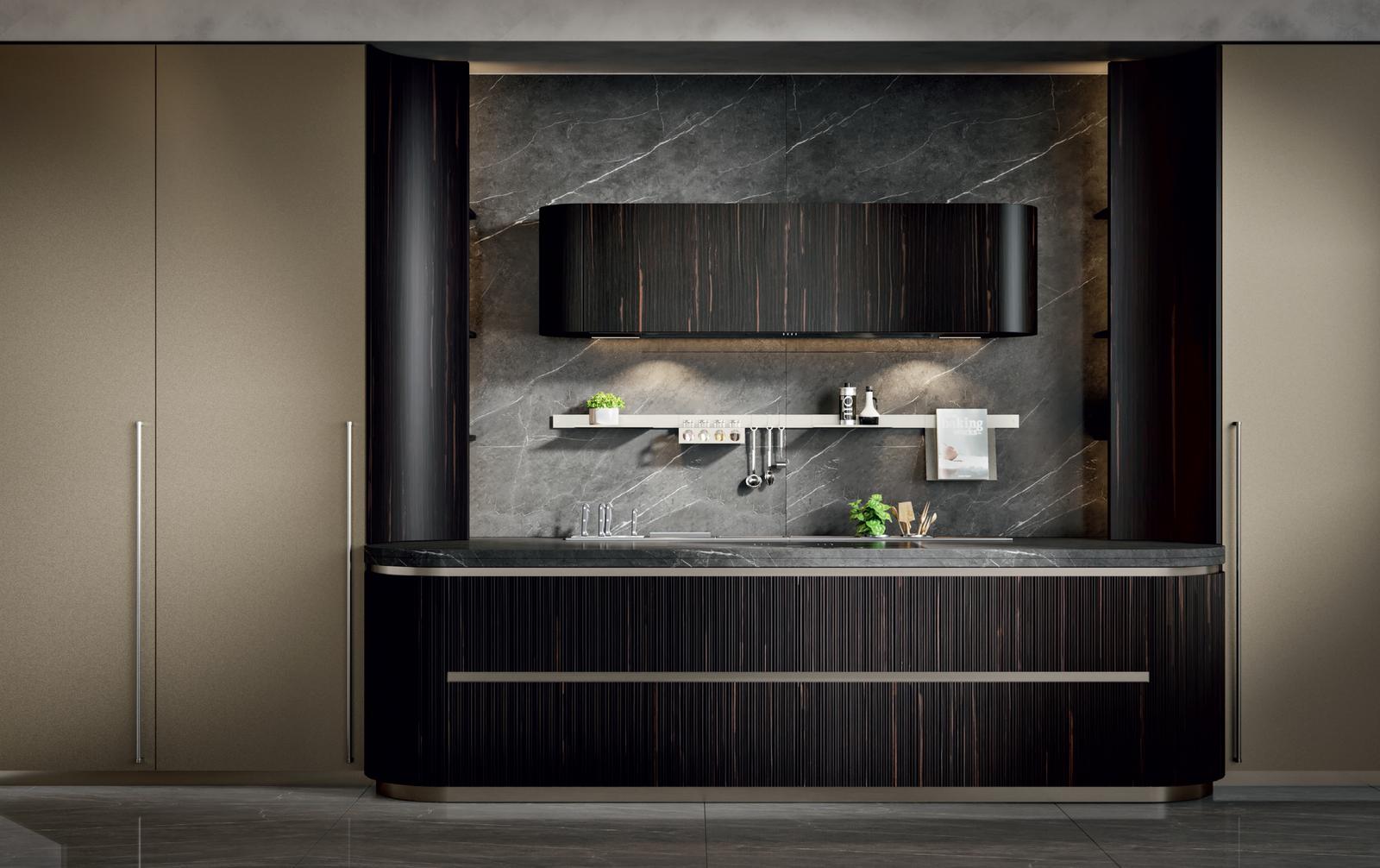 Lacquered kitchen with handles Old Line Incanto