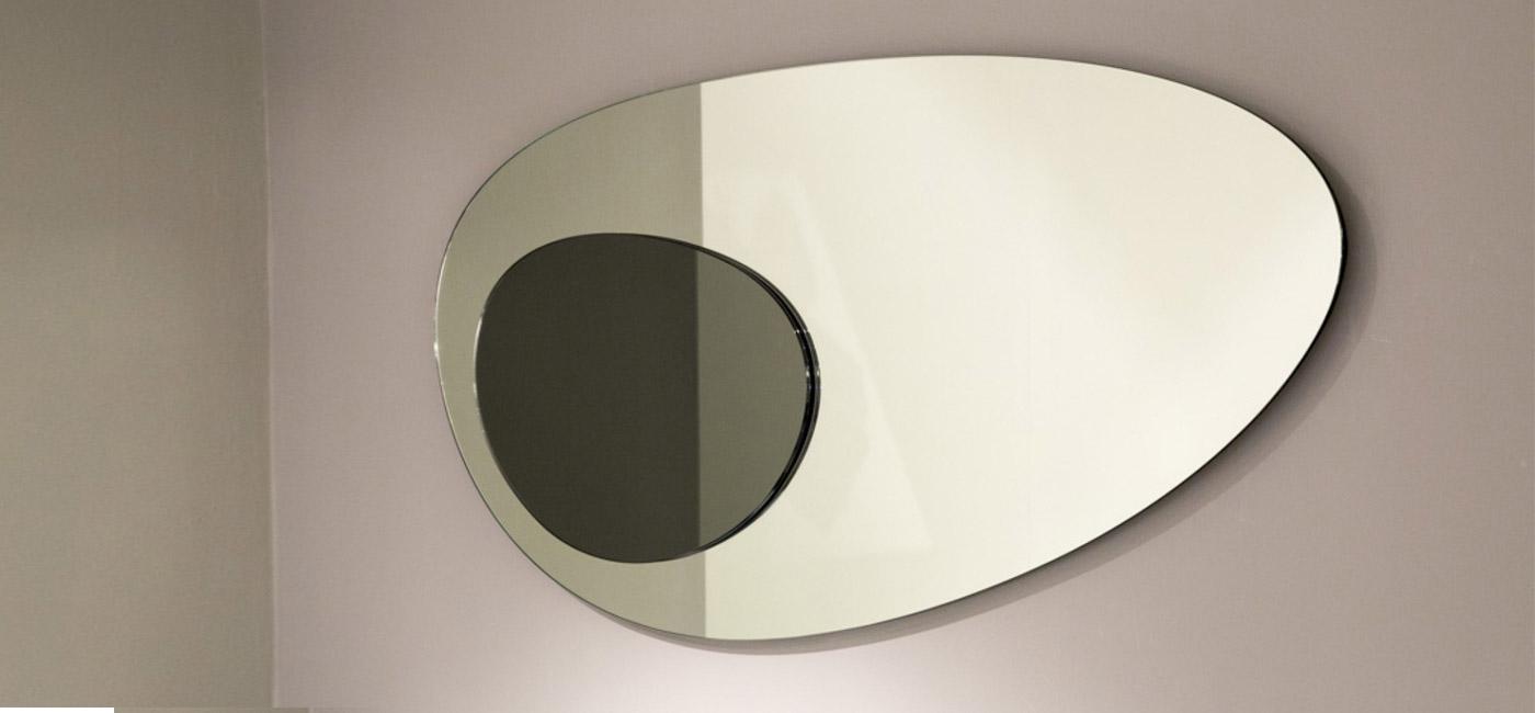 CLOUDS Contemporary style wall-mounted oval mirror