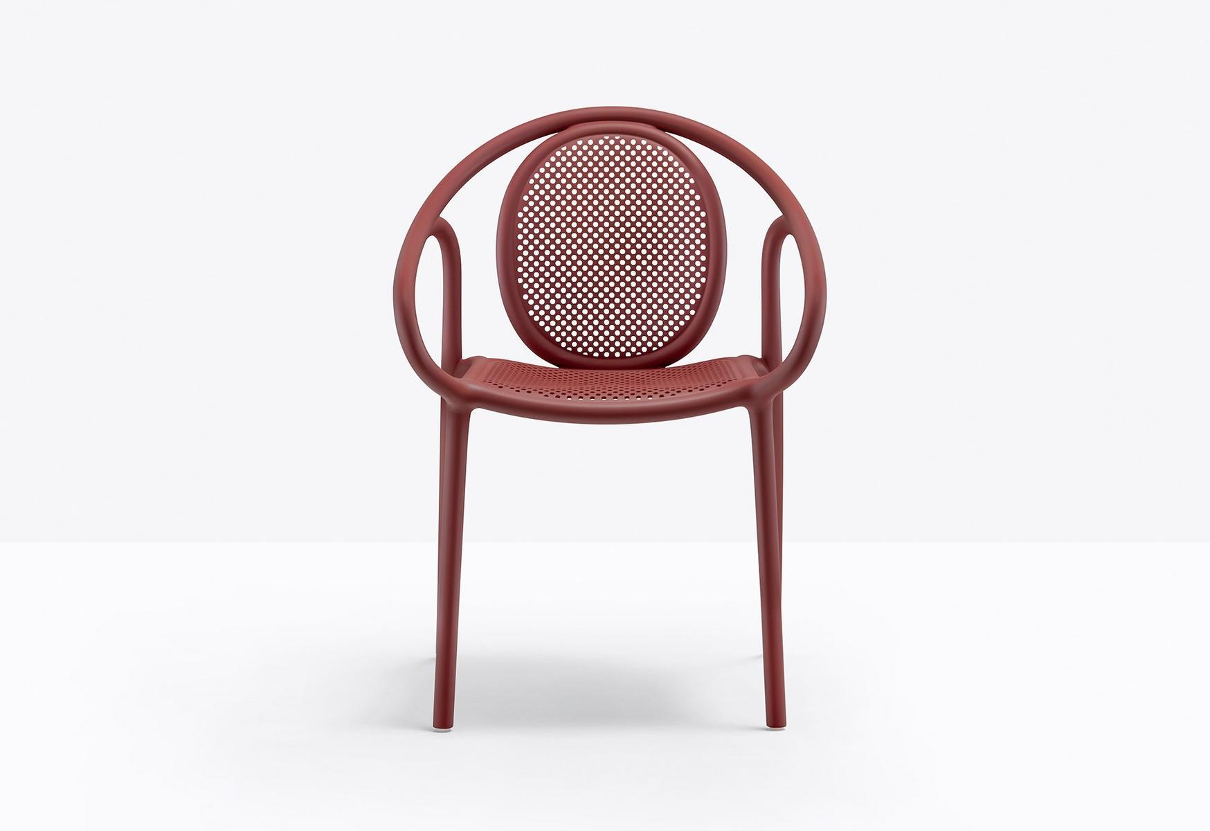 REMIND 3735 Stackable polypropylene chair with armrests