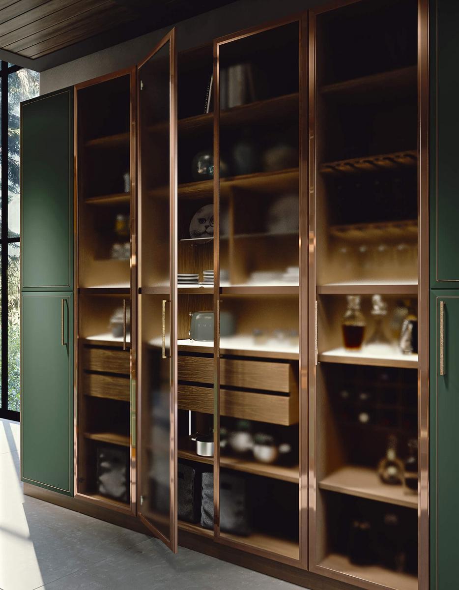 ESSENZA SUPERNATURAL GREEN AND COPPER Custom kitchen