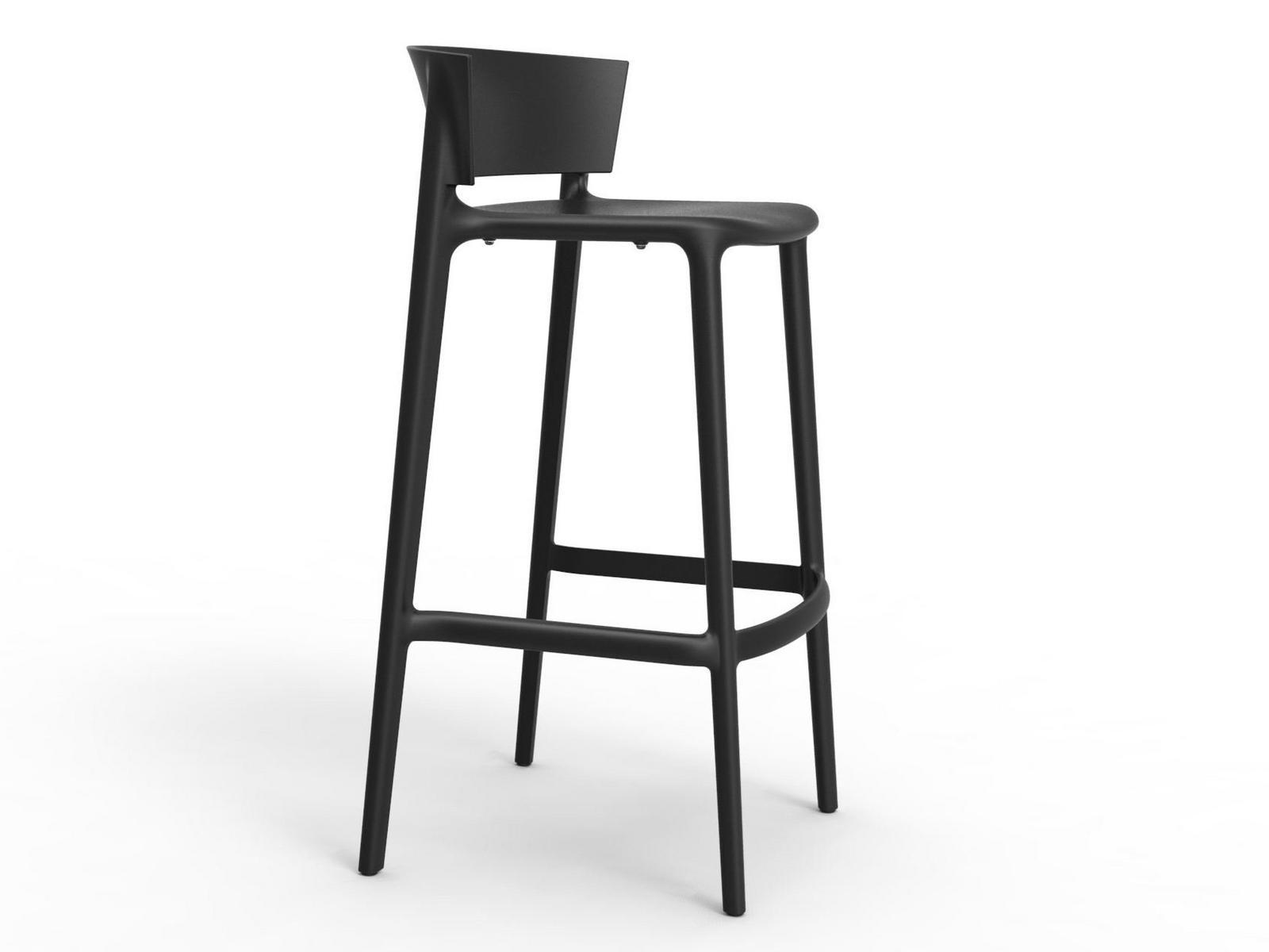 AFRICA Polypropylene barstool with footrest