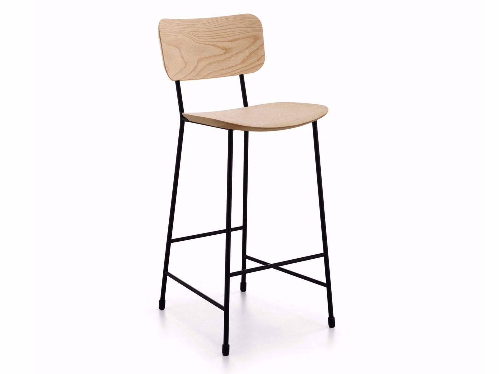 MASTER High Fenix-NTM® stool with back with footrest