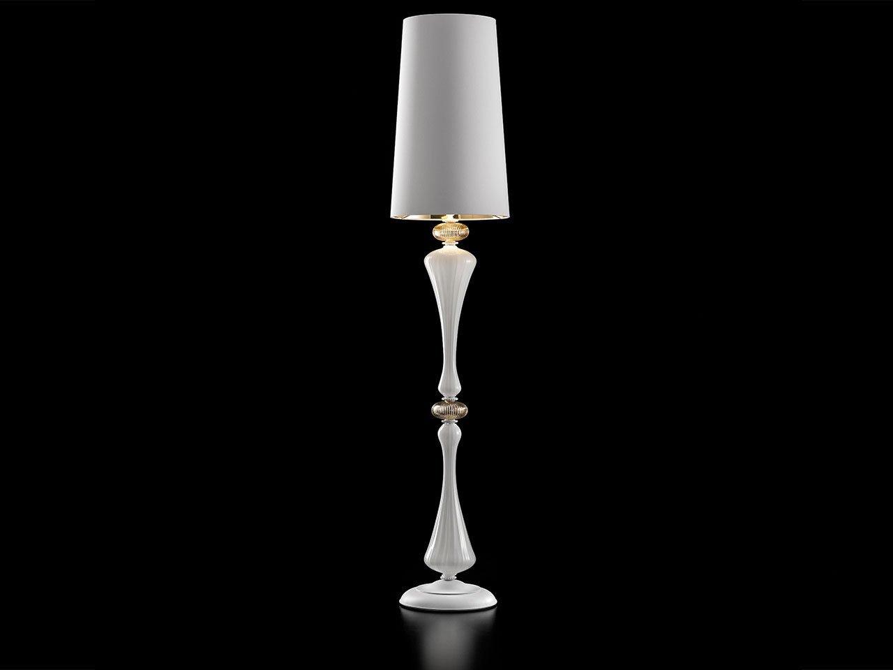 OLIVIA LED indirect light blown glass floor lamp