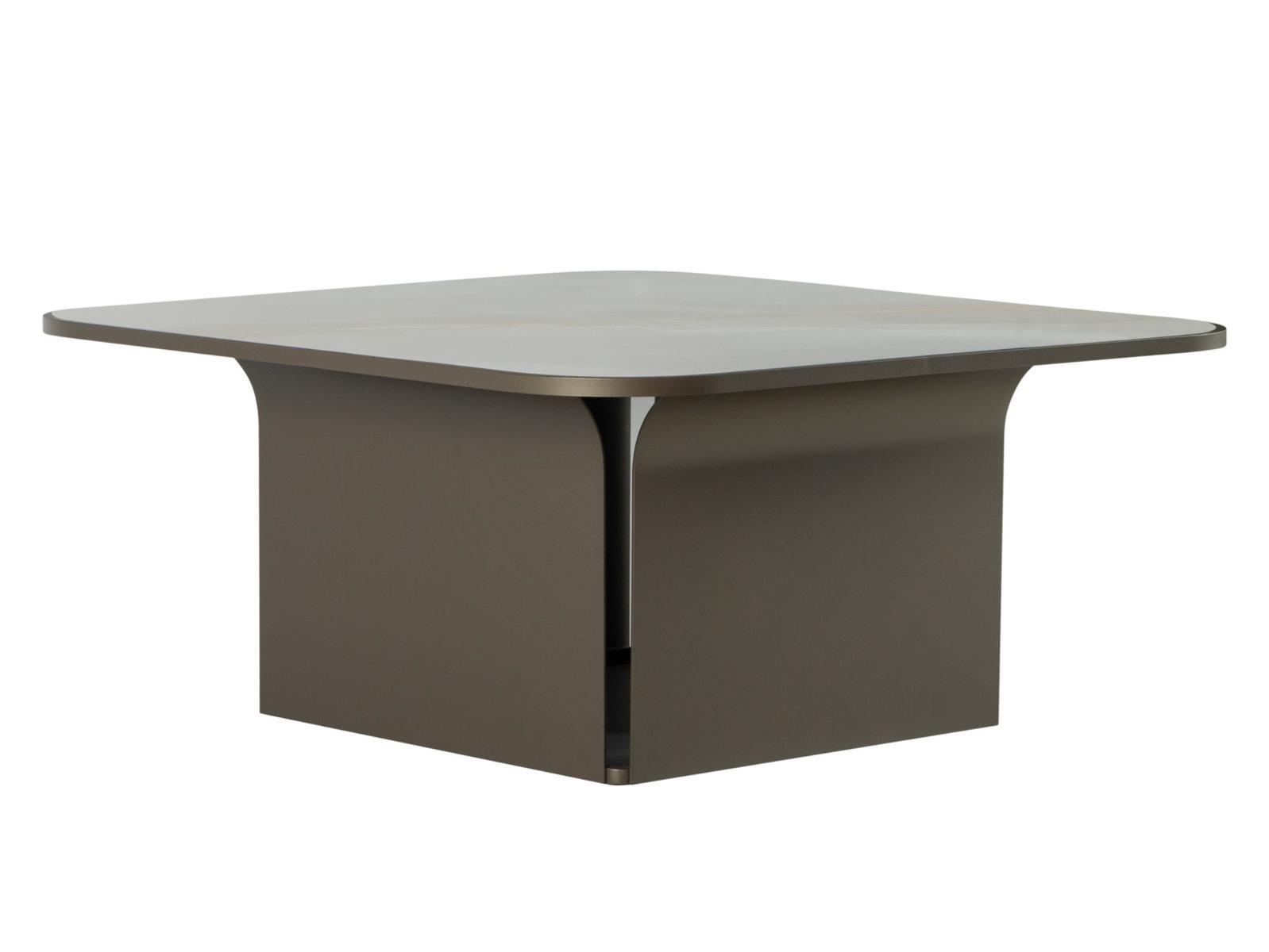 BLOOM Low square painted metal coffee table