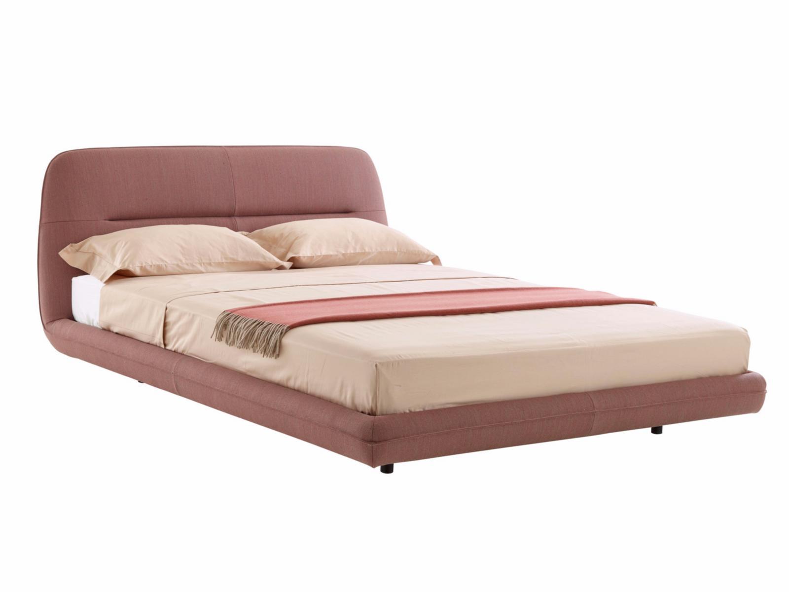 ULTIME Fabric double bed with upholstered headboard