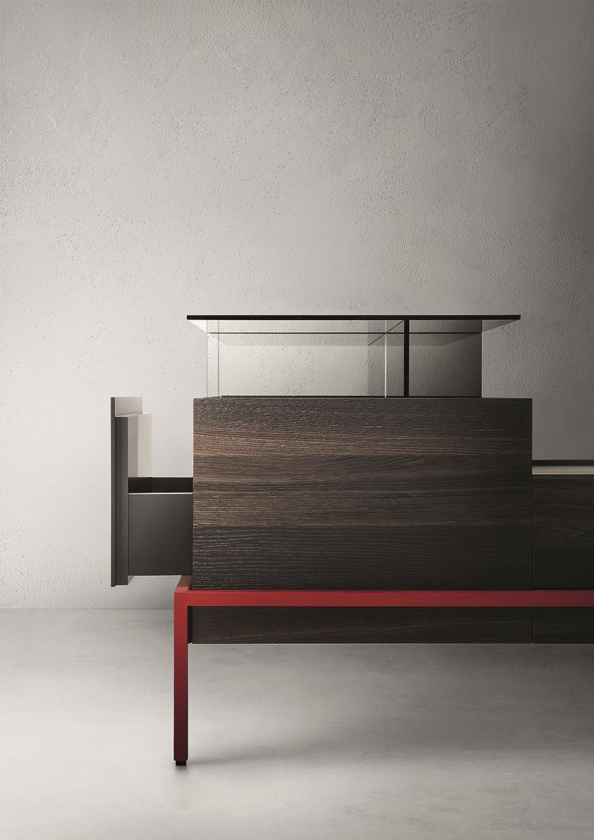 FAROE Storage modular leather bench