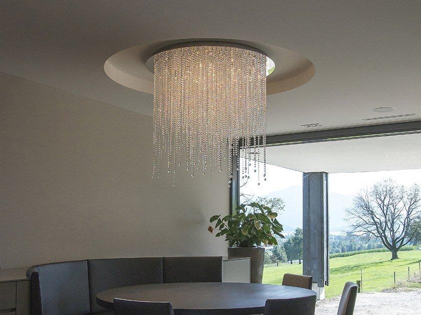 ICE FALL C Metal ceiling lamp with Swarovski® crystals