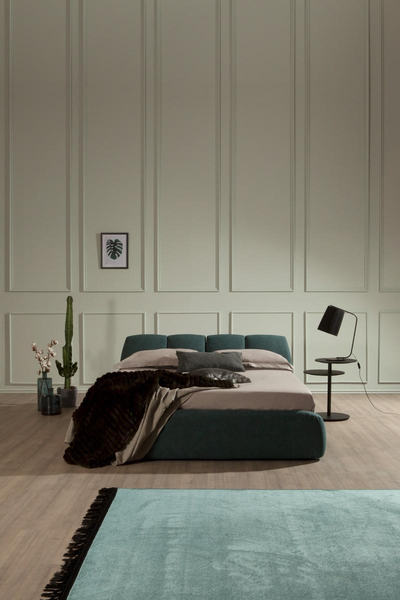 TUNY Upholstered leather storage bed