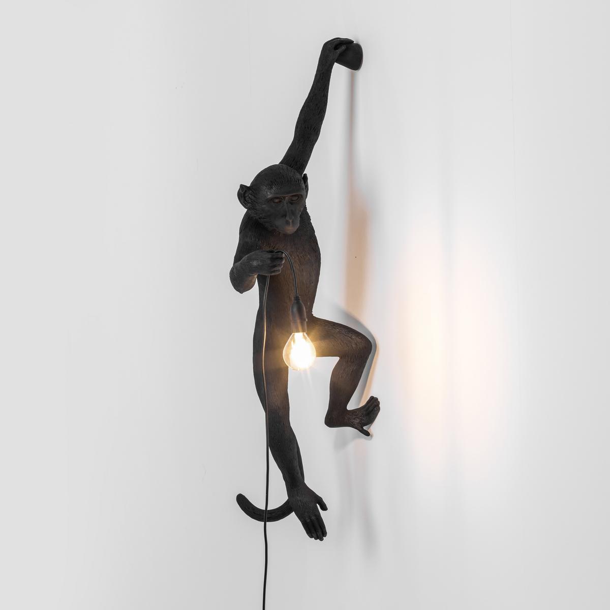 THE MONKEY LAMP BLACK HANGING LED resin wall lamp THE MONKEY LAMP BLACK HANGING LED resin wall lamp