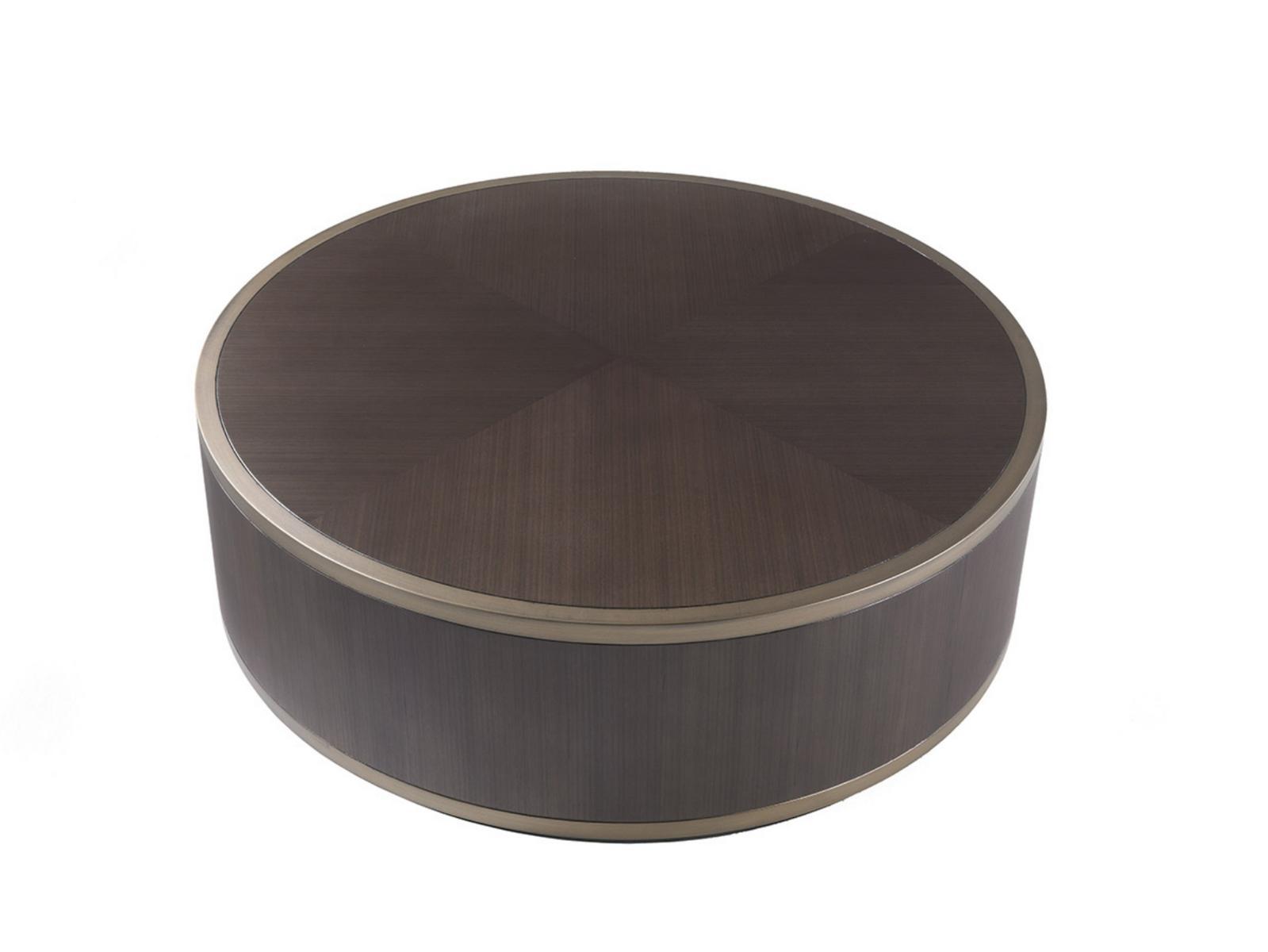 CONNOR Low round wooden coffee table