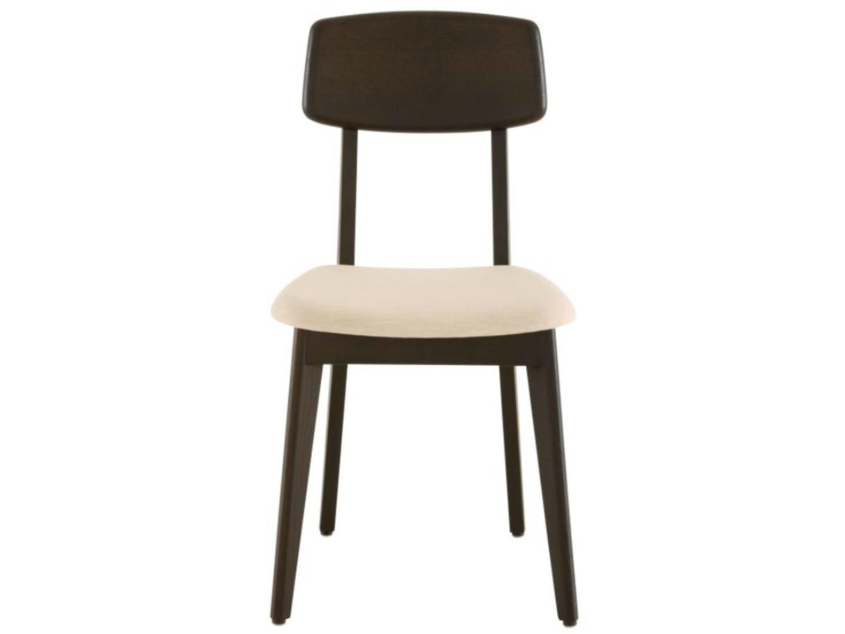 MARCELLA Walnut chair with integrated cushion