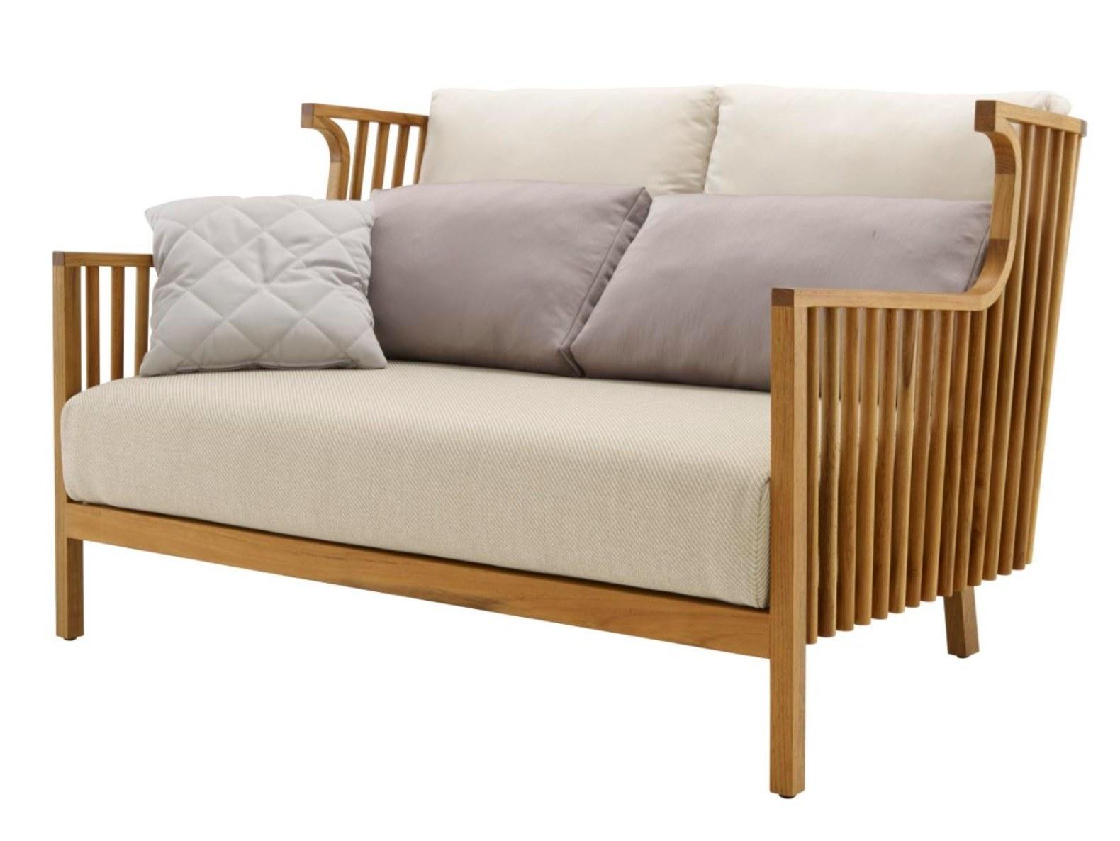 ELIZABETH TECK 2 seater teak garden sofa