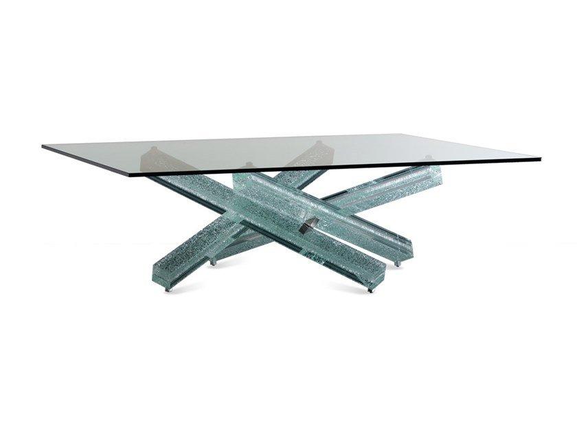 MIKADO Square glass coffee table