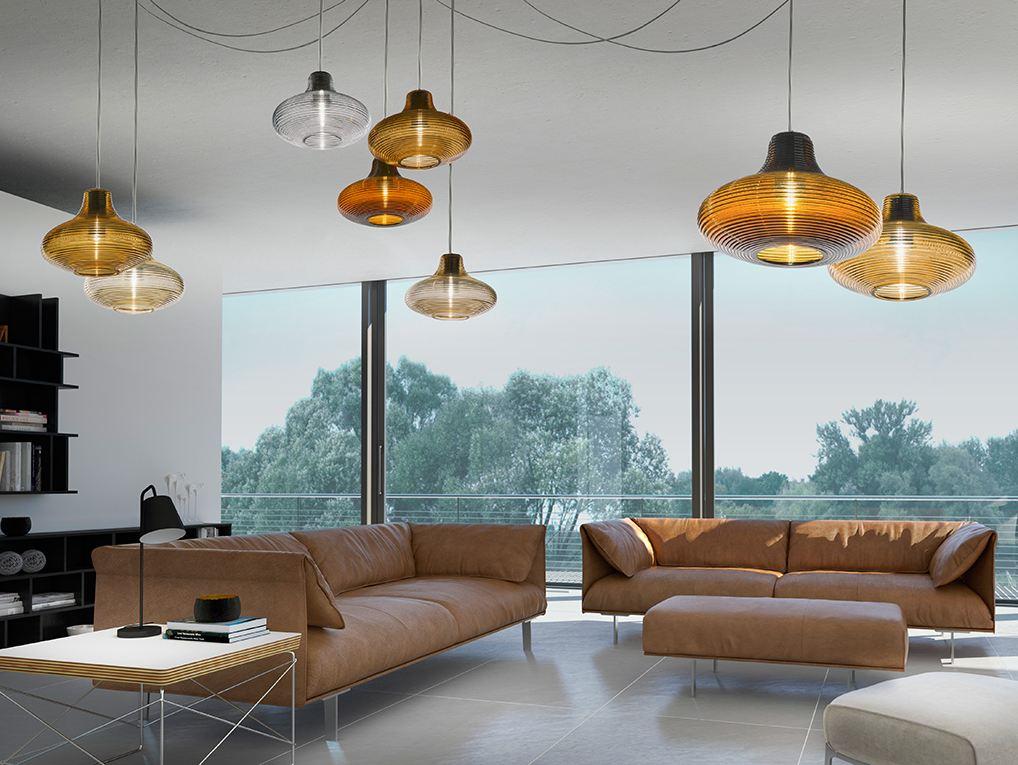 EMMA LED blown glass pendant lamp